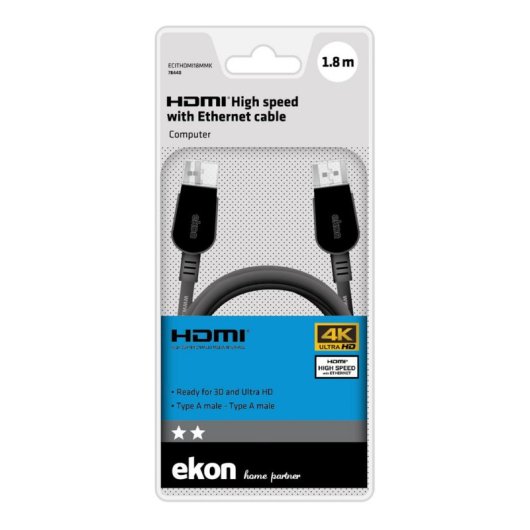 Cable HDMI EKON 1,8 m 4K 60Hz 3D