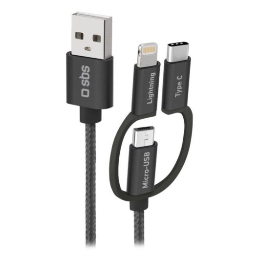 Kabel USB SBS TECABLEUSBIP531BW 1,2 m Schwarz