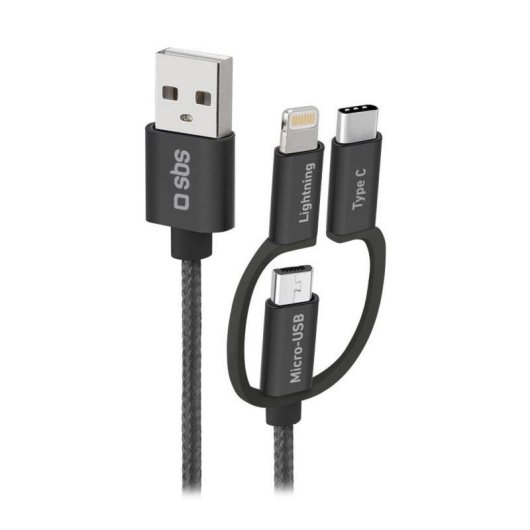Kabel USB SBS TECABLEUSBIP531BW 1,2 m Schwarz