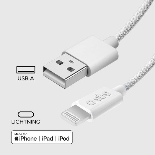 Lightning Kabel USB-A SBS 1,5 m Weiss