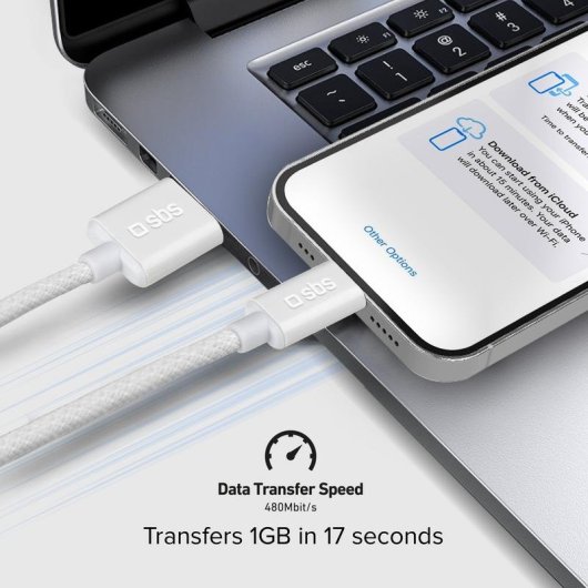 Lightning Kabel USB-A SBS 1,5 m Weiss