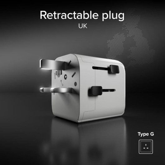 Adaptador universal SBS TEADAPTEUNND 2500W USB 2 portas