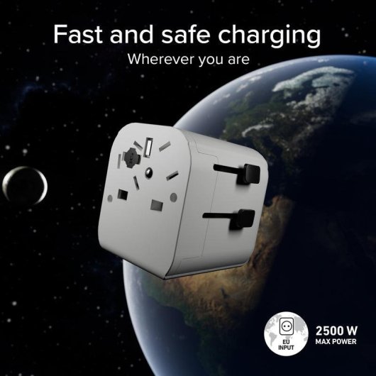 Adaptador universal SBS TEADAPTEUNND 2500W USB 2 portas