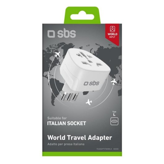 Adaptador de tomada SBS TEADAPTITWORLD Tipo L Universal