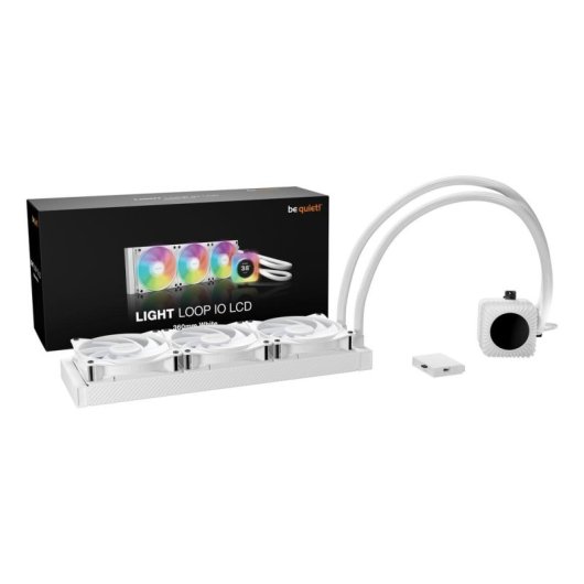 Be quiet Flüssigkeitskühlung Light Loop IO LCD 360mm RGB 3 Lüfter, anpassbare Beleuchtung