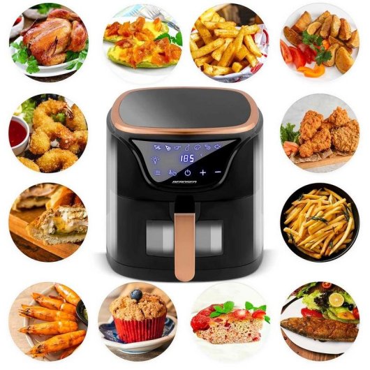Fritadeira de Ar Berdsen BD-652 5L 1500W com 7 Programas e Ecrã Tátil
