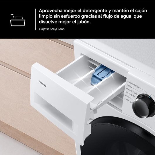 Lavasecadora Samsung 8kg A/E WD80HG4U04BEEC con motor Digital Inverter y vapor