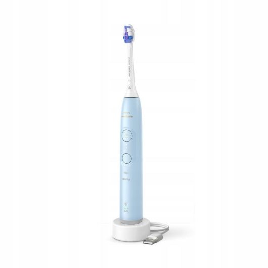 Cepillo de Dientes Sónico Philips Sonicare 6100 HX7406/01 Sensitive 1 Cabezal Sensor de presión Temporizador