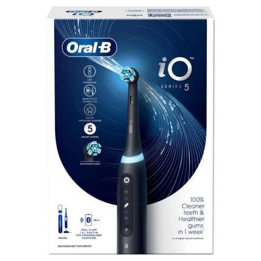 Brosse à Dents Oscillo-Rotative Oral-B iO Series 5 5 Modes Capteur Pression Étui