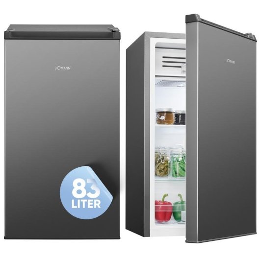Kühlschrank Einflügler Bomann KS 7257 Defrost 85cm 83L E Graphit