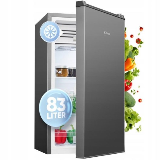 Kühlschrank Einflügler Bomann KS 7257 Defrost 85cm 83L E Graphit