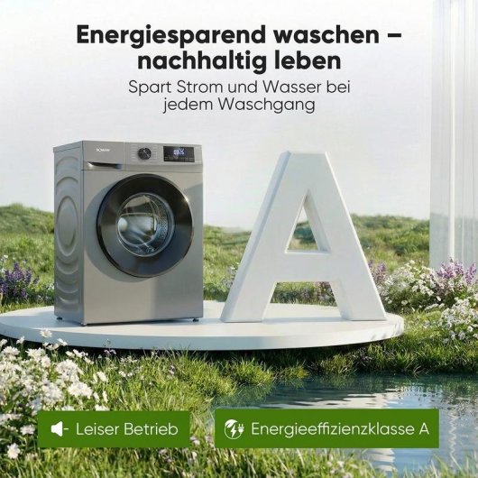 Lavatrice Bomann WA 7175.1 7Kg 1400rpm Classe A Titanio Motore Inverter