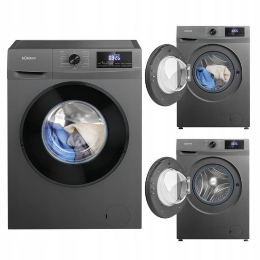 Lavatrice Bomann WA 7175.1 7Kg 1400rpm Classe A Titanio Motore Inverter