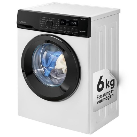 Máquina de Lavar Roupa Bomann WA 7162 6 Kg 1000rpm Classe A Branco Inverter