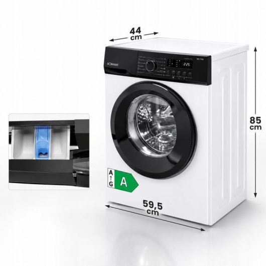 Máquina de Lavar Roupa Bomann WA 7162 6 Kg 1000rpm Classe A Branco Inverter