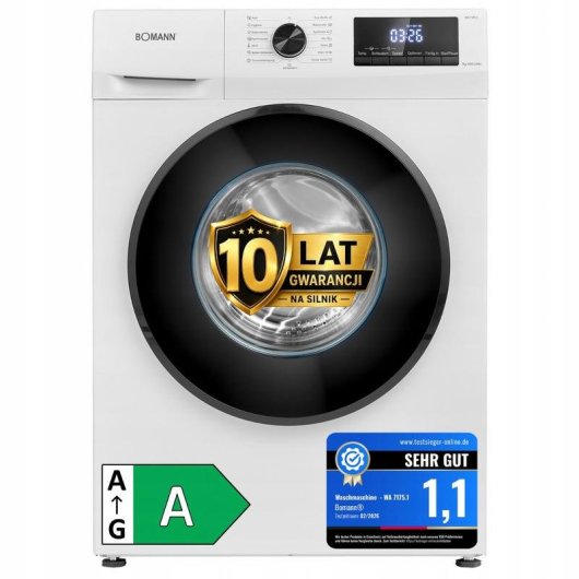 Máquina de Lavar Roupa Bomann WA 7175.1 7 Kg 1400rpm Classe A Branco LED