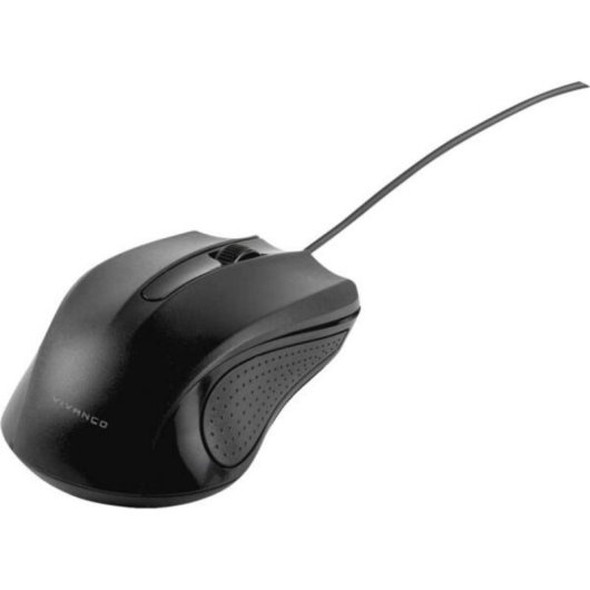 Ratón Vivanco VVITMOUSECABK USB tipo A 1000 DPI Negro Ambidextro
