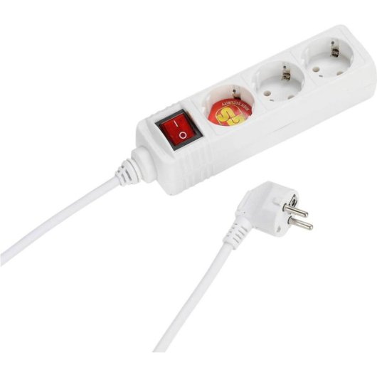 Regleta Vivanco VVELSTR3SCHSWWP 3 Tomas con Interruptor y Cable 1,4 m