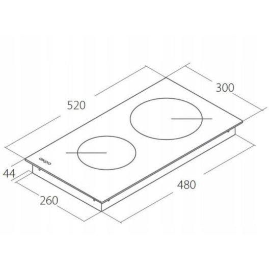 Piastra cottura Akpo PKA 30 830/2 2 zone tattili