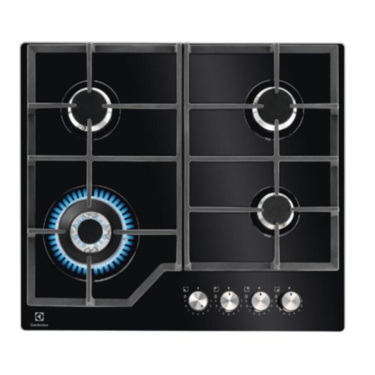 Plaque de cuisson Electrolux KGG64362K 4 feux gaz noir verre