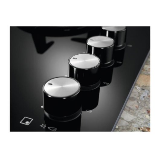 Plaque de cuisson Electrolux KGG64362K 4 feux gaz noir verre