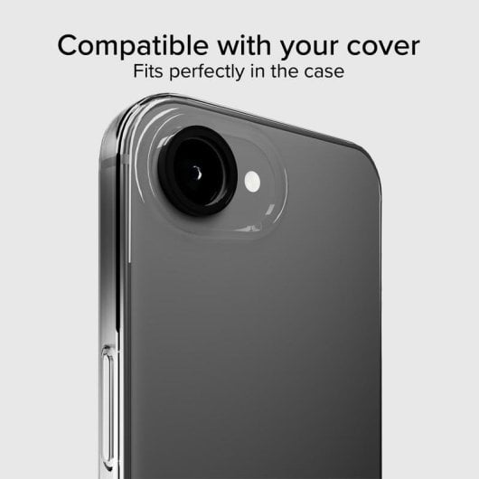 Protector de cámara SBS para iPhone SE 2025 Silicona y vidrio templado 9H