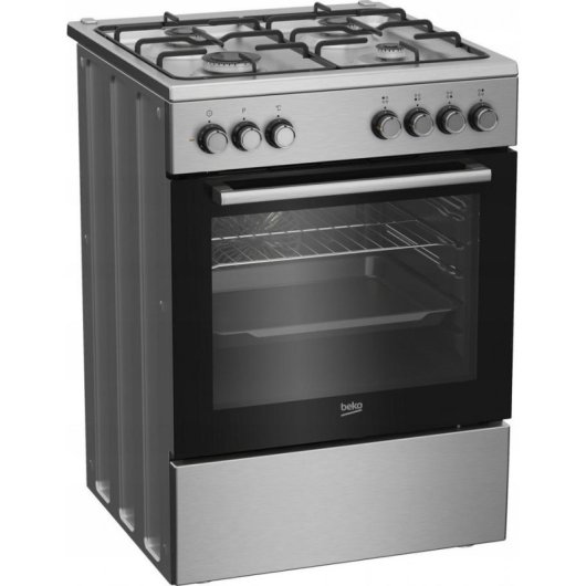 Cuisiniere independante Beko FBE62130GXDN Gaz 4 feux