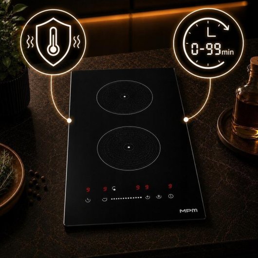Piastra a induzione MPM Booster 2 zone 30 cm