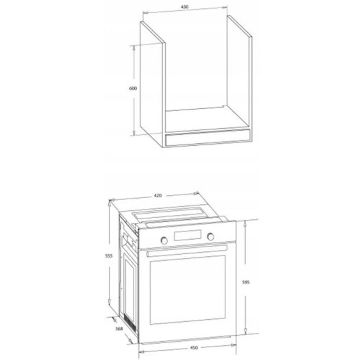 Horno Compacto MPM MPM-45-BO-23C 50L 45cm Hidrolítico A Grill Negro