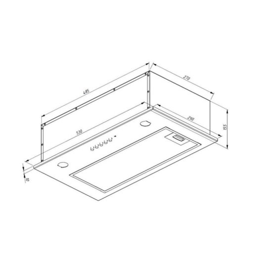 Campana extractora Akpo WK-7 Micra Recirculation 53cm avec filtre carbone
