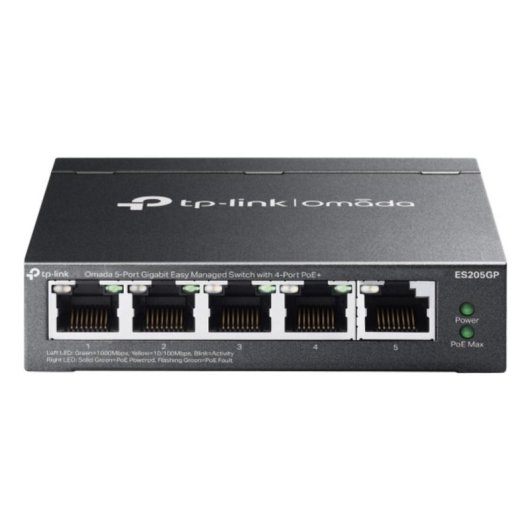 Switch gestionado Omada by TP-Link ES205GP 5 puertos Gigabit PoE+ montaje pared