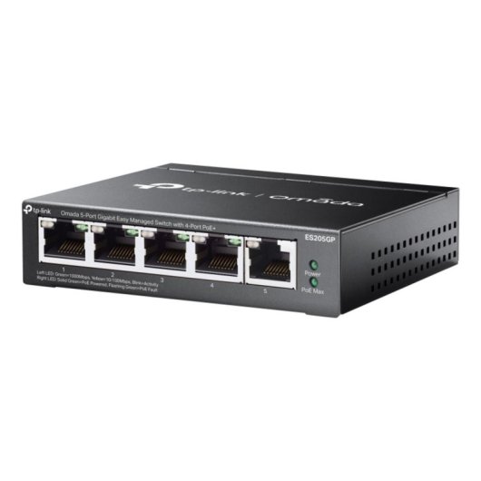 Switch gestionado Omada by TP-Link ES205GP 5 puertos Gigabit PoE+ montaje pared