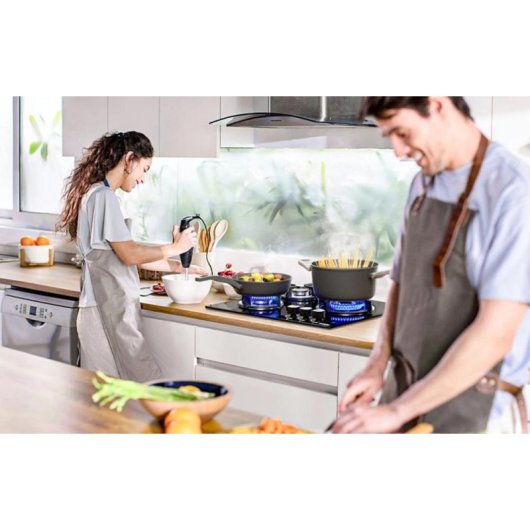 Placa de cocina de gas IsEasy MGBG-603 vidrio templado 3 quemadores