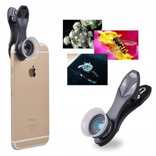 Objetiva macro Apexel APL-24XMH 12x/24x com clip de montagem