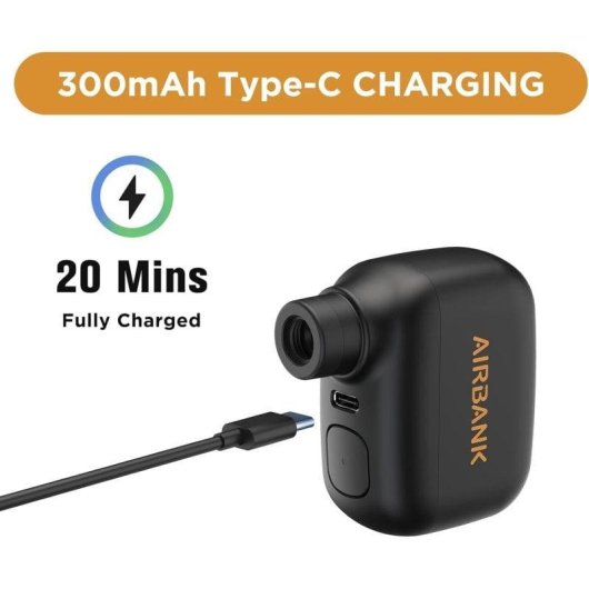 Mini bomba de bicicleta eléctrica AirBank Pocket SE 100 PSI 93g