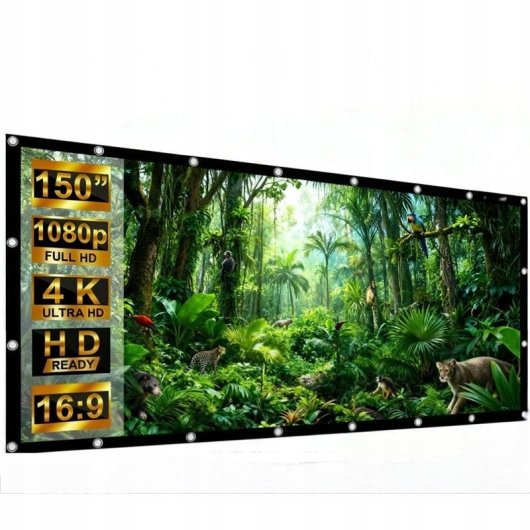 Ecran de projection Maclean MC-167 150 pouces 16:9 pliable