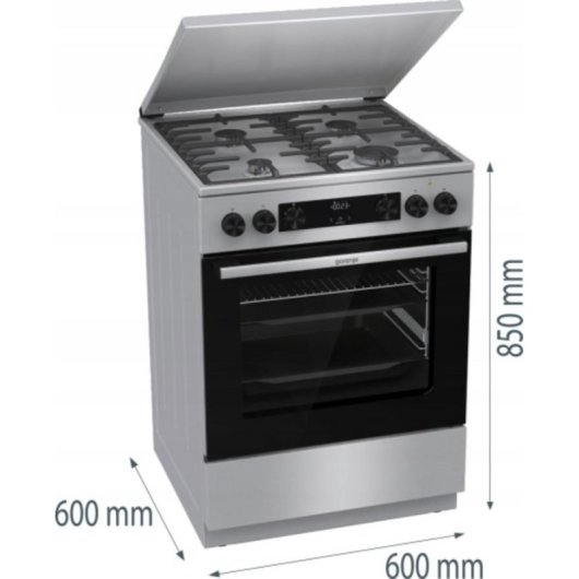 Cuisine Gorenje GKS6C71XF Gaz et Four Electrique Air Fry 71L