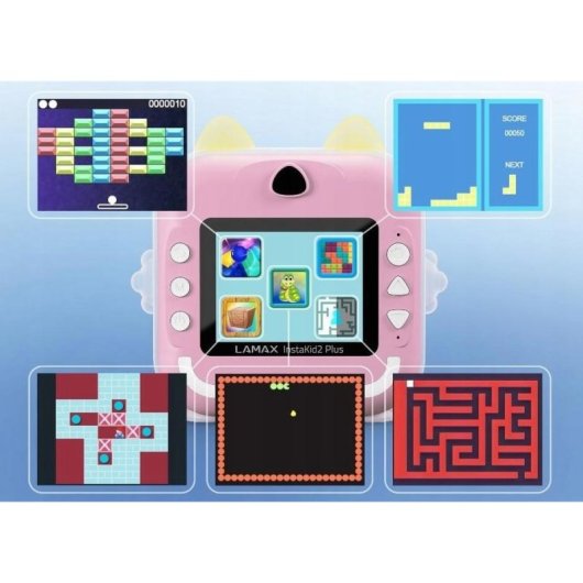 Câmara Instantânea Lamax InstaKid2 Plus Flash Bluetooth Ecrã LCD Azul