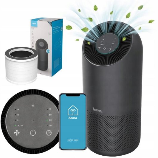 Purificador de ar Hama Smart 250 m3/h HEPA WiFi 65 m2