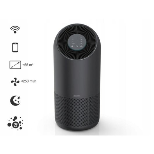 Purificador de ar Hama Smart 250 m3/h HEPA WiFi 65 m2