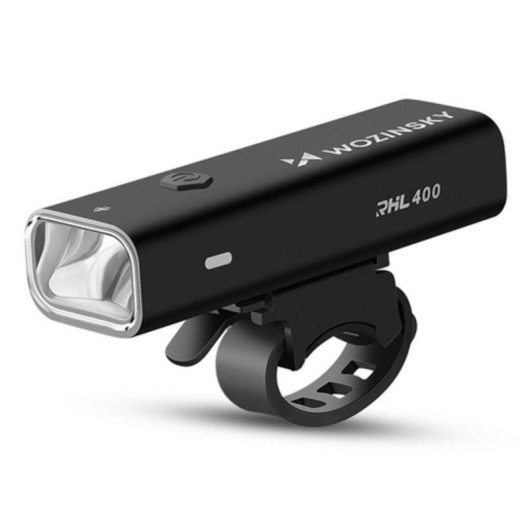 Luz de bicicleta Wozinsky WSBLB2 LED 400 lm IPX6 resistente à água