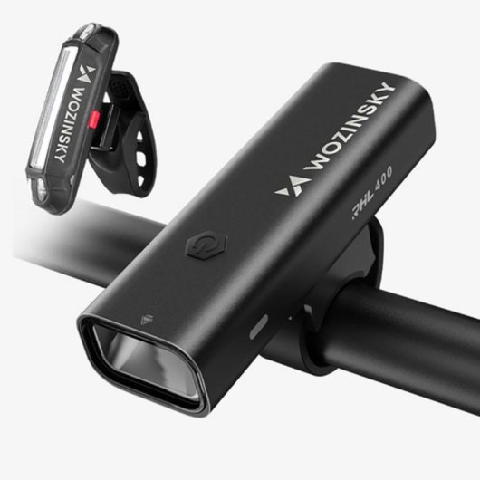 Luz de bicicleta Wozinsky WSBLB2 LED 400 lm IPX6 resistente à água