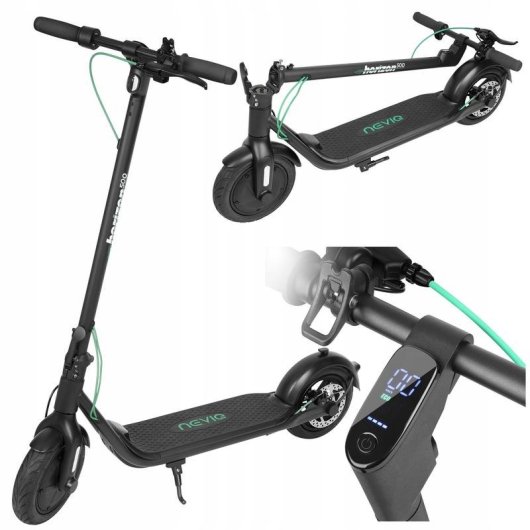 Patinete électrique NEVIQ Horizon 500W Autonomie 38km Roues 10" Frein disque Noir