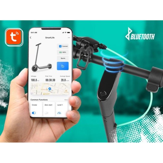 Patinete électrique NEVIQ Horizon 500W Autonomie 38km Roues 10" Frein disque Noir
