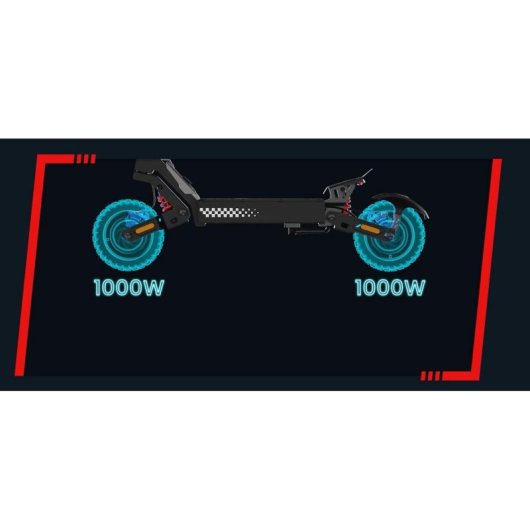 Patinete électrique bez marki Daytona 10 MAX 2000W Autonomie 100km Suspension Noir