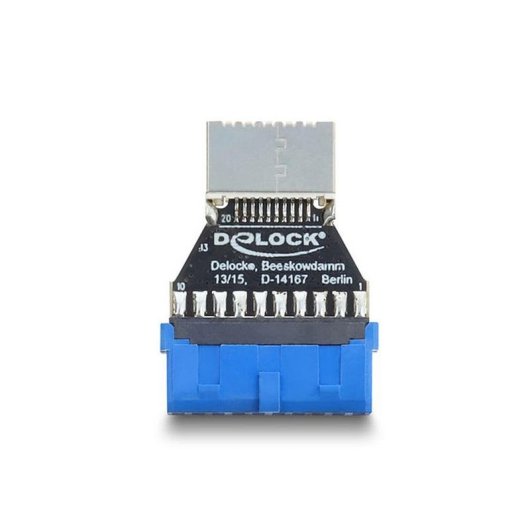 Adaptador USB DeLock 67344 5 Gbps 20 pinos Type-E Azul