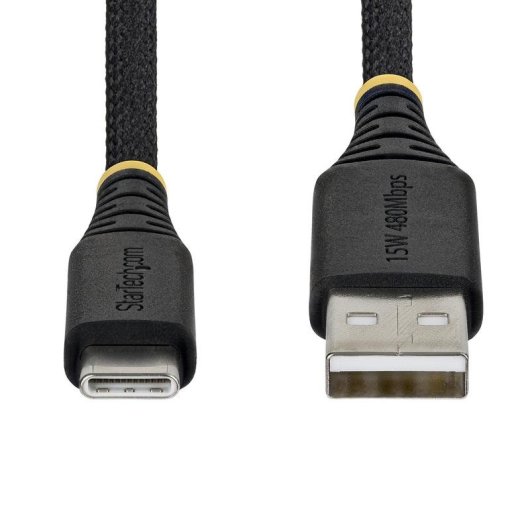 Cable de Carga StarTech USB-A a USB-C 1m 15W 3A Trenzado de Nailon
