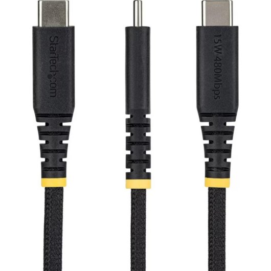 Cable de Carga StarTech USB-A a USB-C 1m 15W 3A Trenzado de Nailon