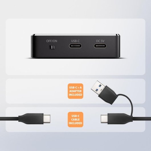 Base di connessione Axagon ADSA-M2C11 USB 3.2 Gen 2 M.2 NVMe/SATA