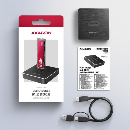 Base di connessione Axagon ADSA-M2C11 USB 3.2 Gen 2 M.2 NVMe/SATA